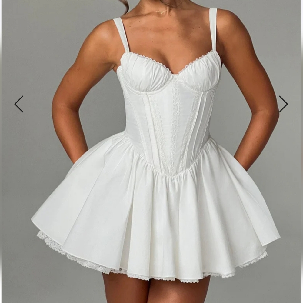 BabyBoo Josie Mini Dress - White